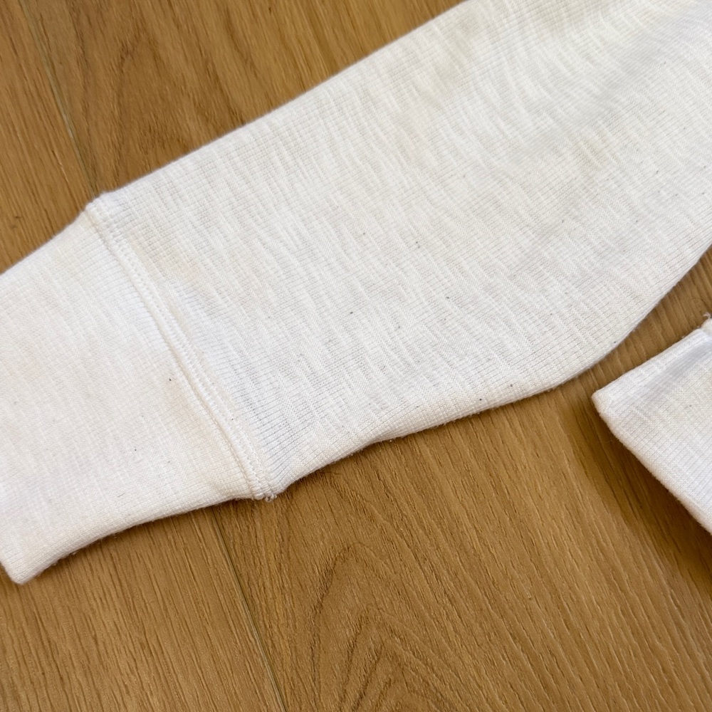Vuori Cropped White Henley Pullover - Picture 4 of 7